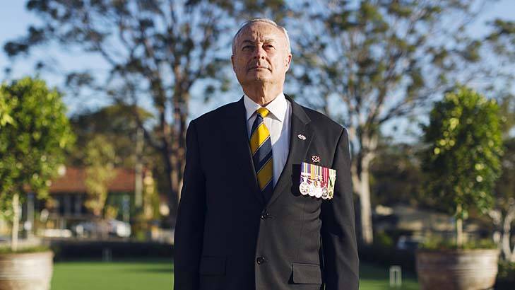 He served: George Main has not missed a march. Photo: James Brickwood