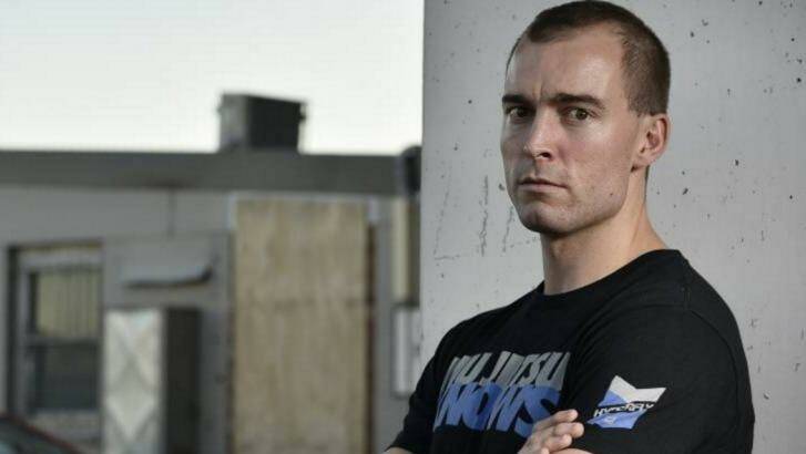 Cage fighter Marc Grayson came to the aid of a woman being bashed and robbed. Photo: Perry Duffin