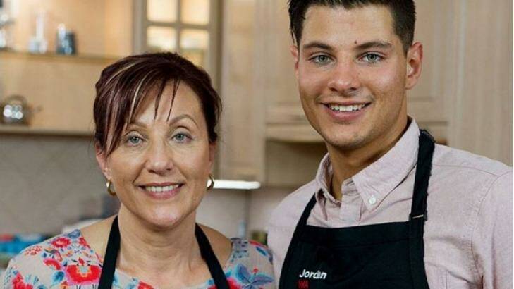 Mother and son team Anna and Jordan on My Kitchen Rules. Photo: Channel 7