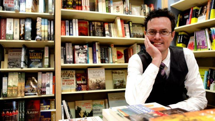 Sales improving: Jon Page, owner of Pages and Pages book shop in Mosman, Sydney. Photo: Michel O'Sullivan