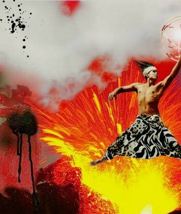 Alive: The artwork of Cirque de Soleil's Eric Hernandez (in Camilla harem pants).