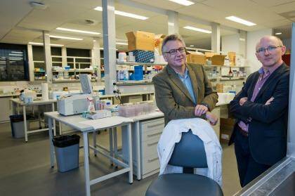Researchers Andrew Biankin and Sean Grimmond have pioneered gene sequencing for cancer treatment. Photo: Steve Lunam