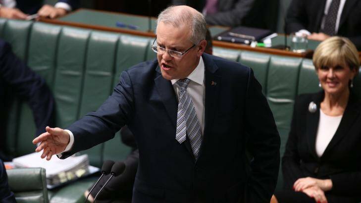 Treasurer Scott Morrison: "We're two days from the budget." Photo: Andrew Meares