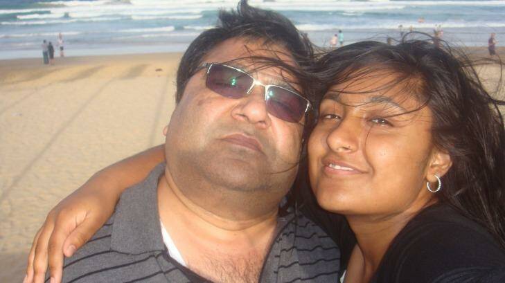 Aashima Goyal and her father, Praveen. Photo: aashima.goyal.com.au