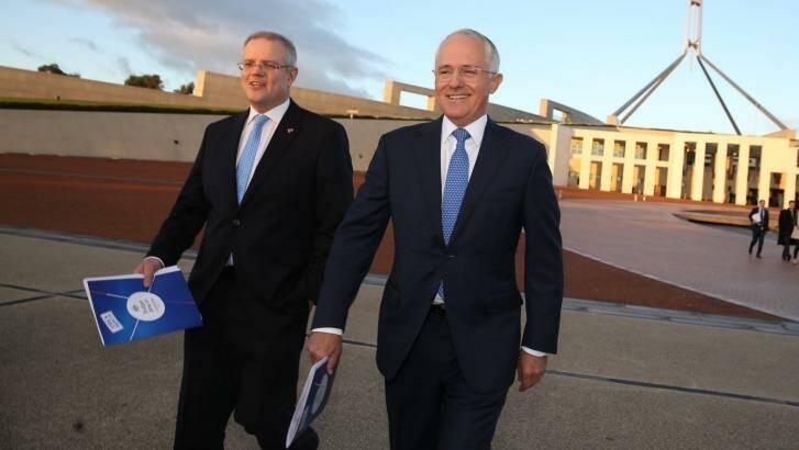 Treasurer Scott Morrison (left) and Prime Minister Malcolm Turnbull have produced an inadequate budget to tackle economic realities, says Alex Malley. Photo: Andrew Meares