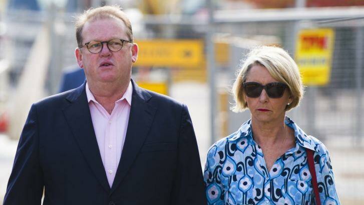 Brumbies chief executive Michael Jones, pictured entering court on Thursday morning, has kept his job. Photo: Rohan Thomson