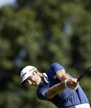 Driving for show: Dustin Johnson in action. Photo: Mel Evans