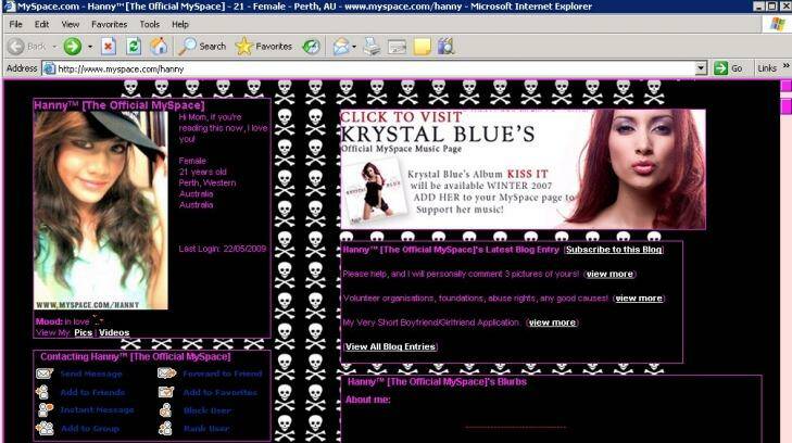 Those were the days: MySpace's customisable profile pages were a big hit. Photo: Screenshot