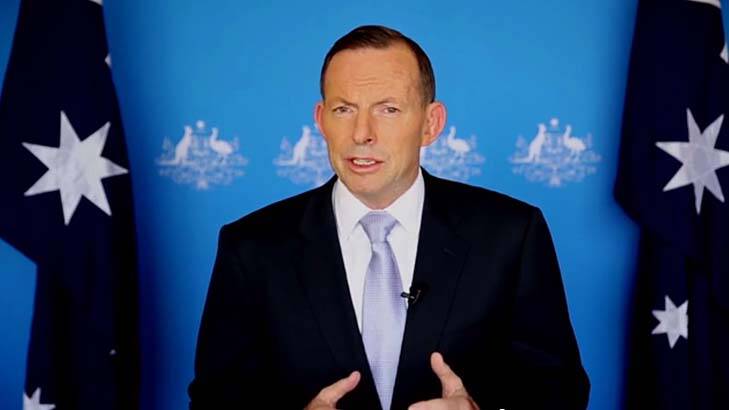 Prime Minister Tony Abbott in a video statement on Tuesday night's shooting.