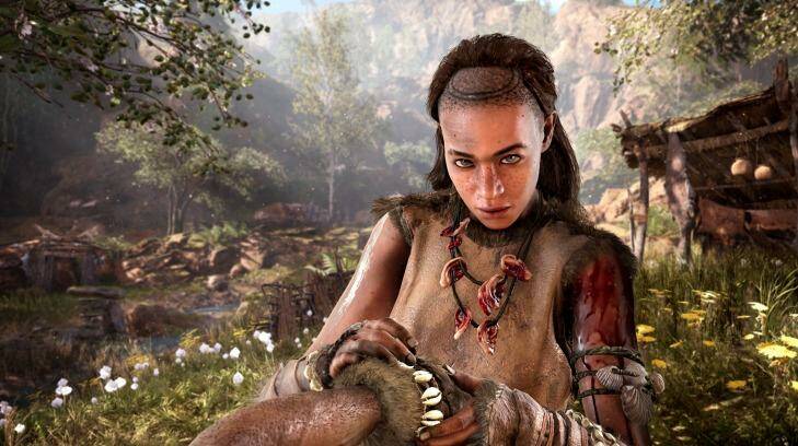 Characters speak a variation of Proto-Indo-European in the game, but much of the communication is non-verbal. Photo: Ubisoft