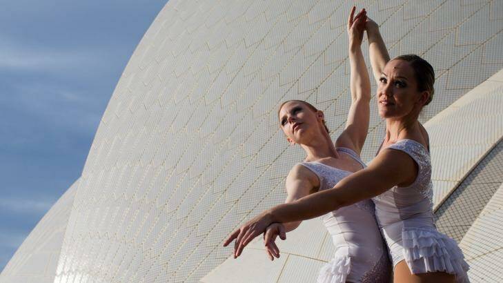 Emma & Missy, aerial acrobatics who performed at TEDx Sydney 2016 at the Sydney Opera House.  Photo: Edwina Pickles