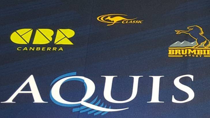Sneak peak of the ACT Brumbies' 2016 Super Rugby jersey, which will be launched on Tuesday. Photo: Supplied