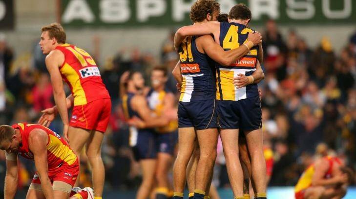West Coast's Jeremy McGovern (42) had a breakout performance in the win over the Suns. Photo: Paul Kane