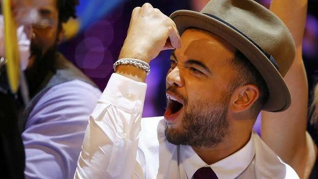 Guy Sebastian during the final of the 60th annual Eurovision Song Contest in Vienna. Photo: Reuters