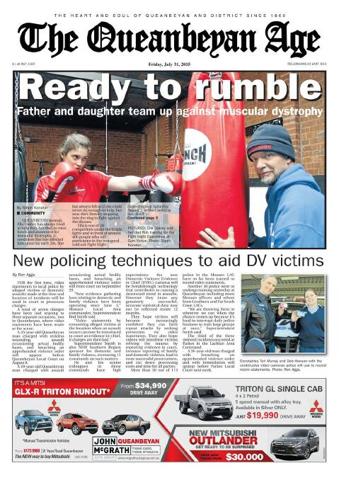 Queanbeyan Age: Front & Back Pages 2015