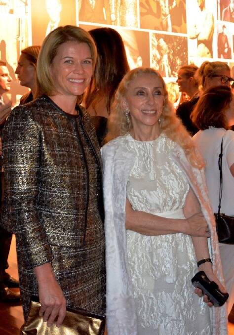 CROOKWELL: NSW Minister for Primary Industry and Minister for Small Business, Katrina Hodgkinson and Vogue Italia and L’Uomo Vogue editor in chief, Franca Sozzani in David Jones during the wool night. Photo AWI