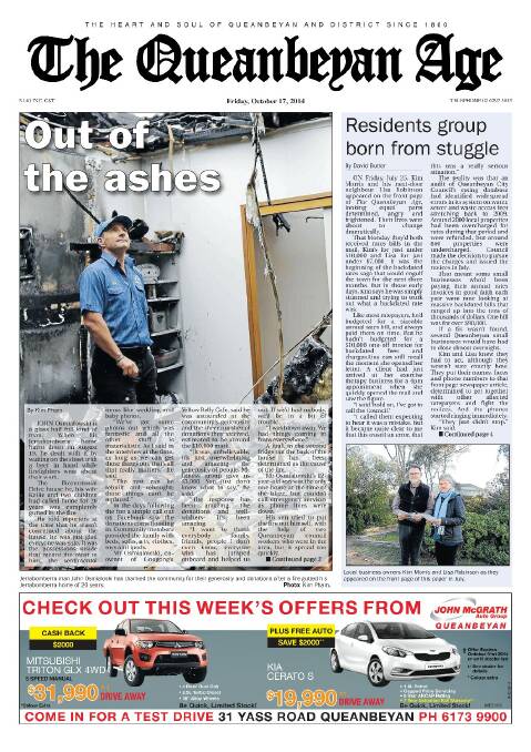 Queanbeyan Age front and back pages 2014 | July - December