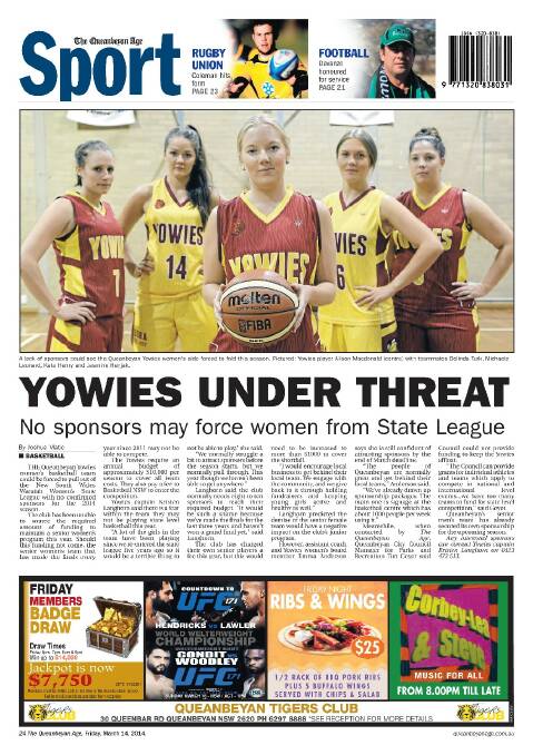Queanbeyan Age front and back pages 2014 | January - June