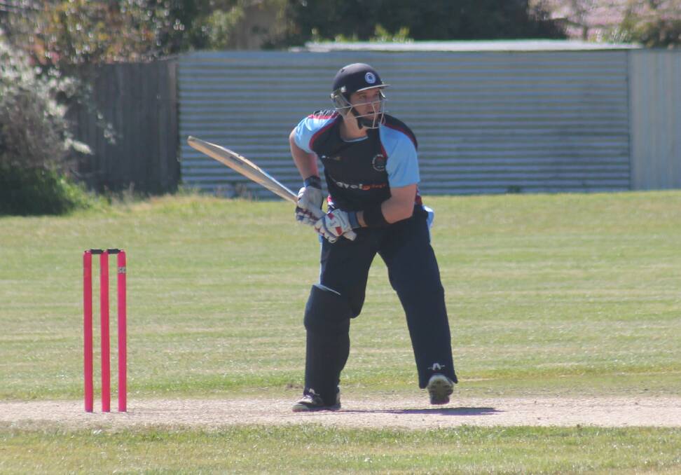 Manly and South Australian star Adam Crosthwaite bats against Queanbeyan at Freebody Oval last Saturday. Photo: Joshua Matic.
