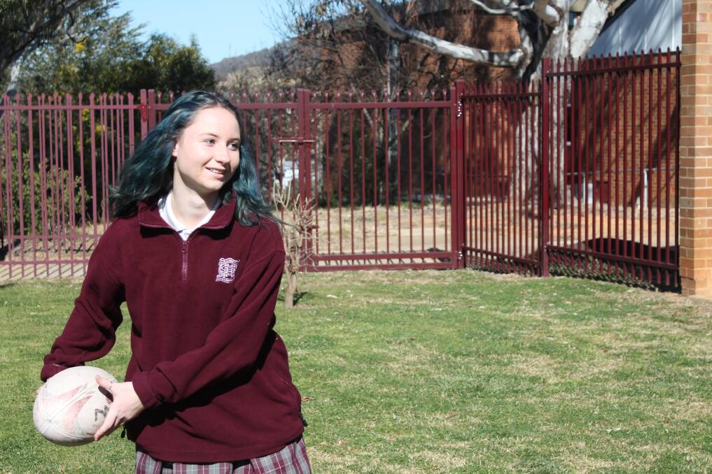 Queanbeyan High School student and ACT rugby league player Lana Bobbine hopes girls will be able to play for Queanbeyan rugby league clubs again next season. Photo: Joshua Matic