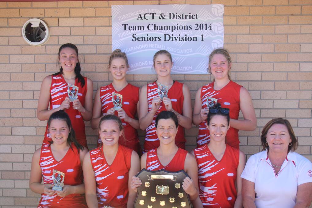 The Waratah netball team poses with the inaugural ACT and District Team Championship shield. Photo: supplied.