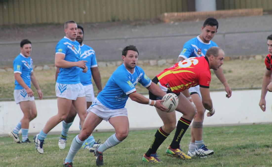 Along with five-eighth Tom Leddy, halfback Tevian Arona made his debut with the Queanbeyan Blues first grade squad last Saturday. Photo: Joshua Matic.