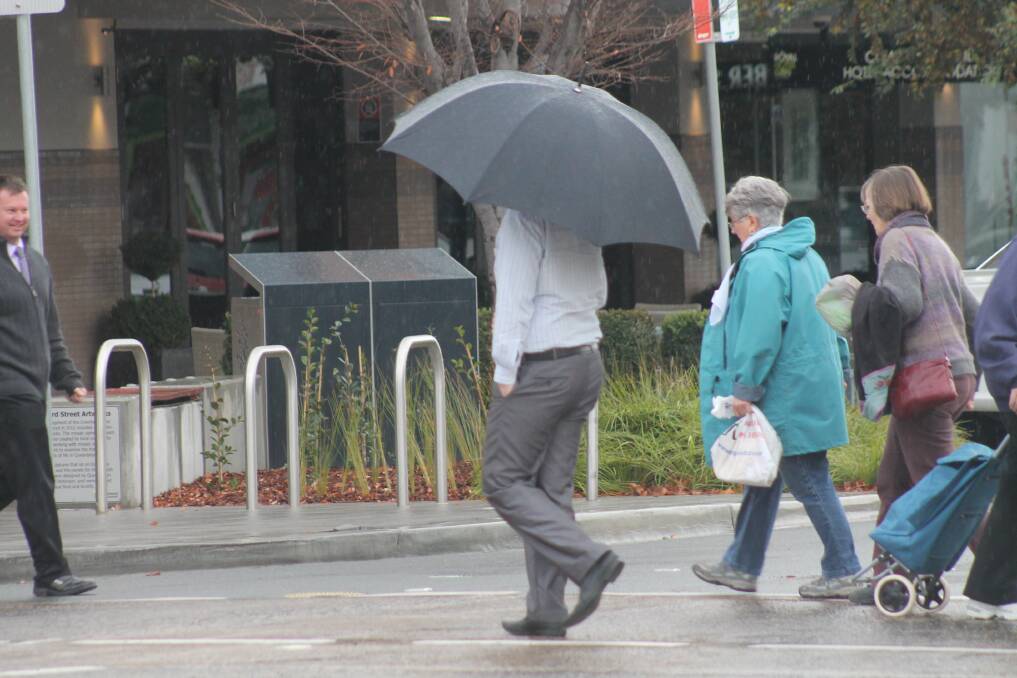 It was a wet, wintery start to the week in Queanbeyan, but a building El Nino system points to a drier, warmer winter ahead. Photo: Joshua Matic.