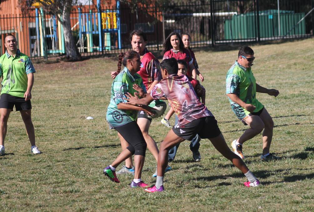 Indigenous and Karabar team players went head-to-head in the first game at Karabar high school last Thursday.