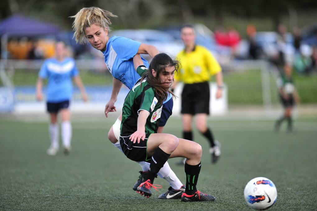 Monaro Panthers striker Brittany Palombi is one of six players who will be off the field for the WPL leaders within the next several weeks. Photo: Melissa Adams.