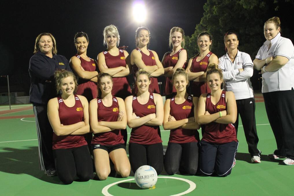 Members of the 2014 Queanbeyan Netball Association ACT State League first division team. Photo: Joshua Matic.