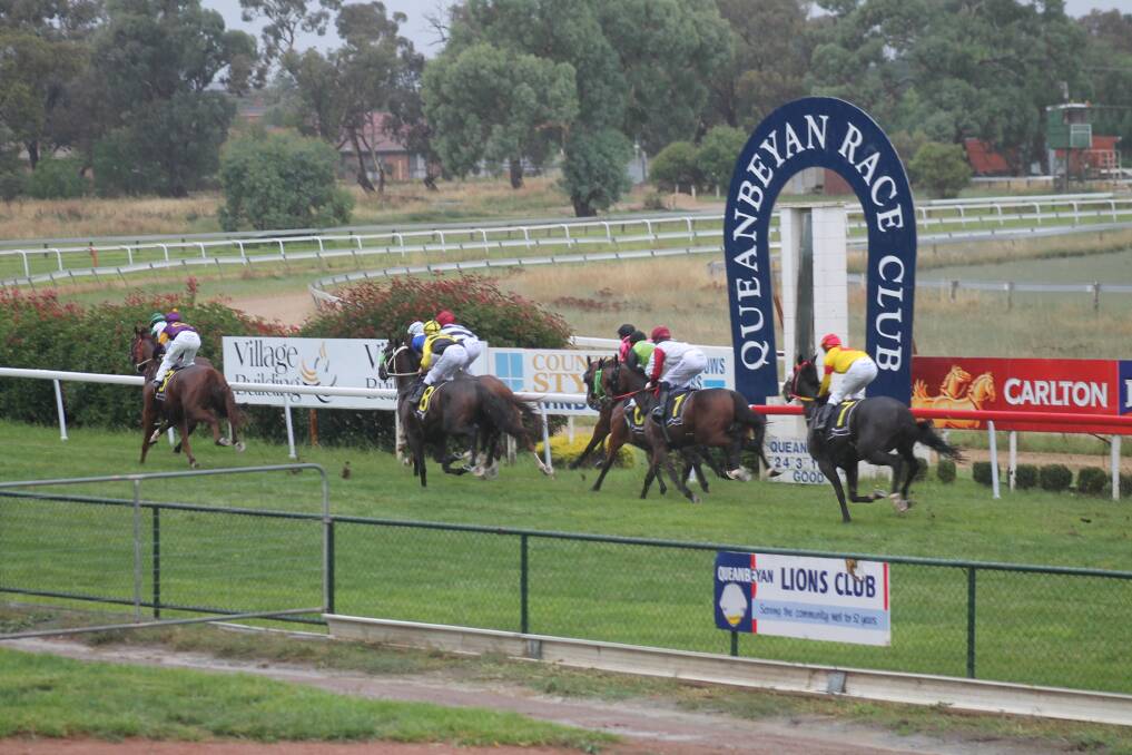 Queanbeyan Racing Club action back in March. The club is under administration of Racing NSW, with the club confirming it is in significant debt. Photo: Joshua Matic.