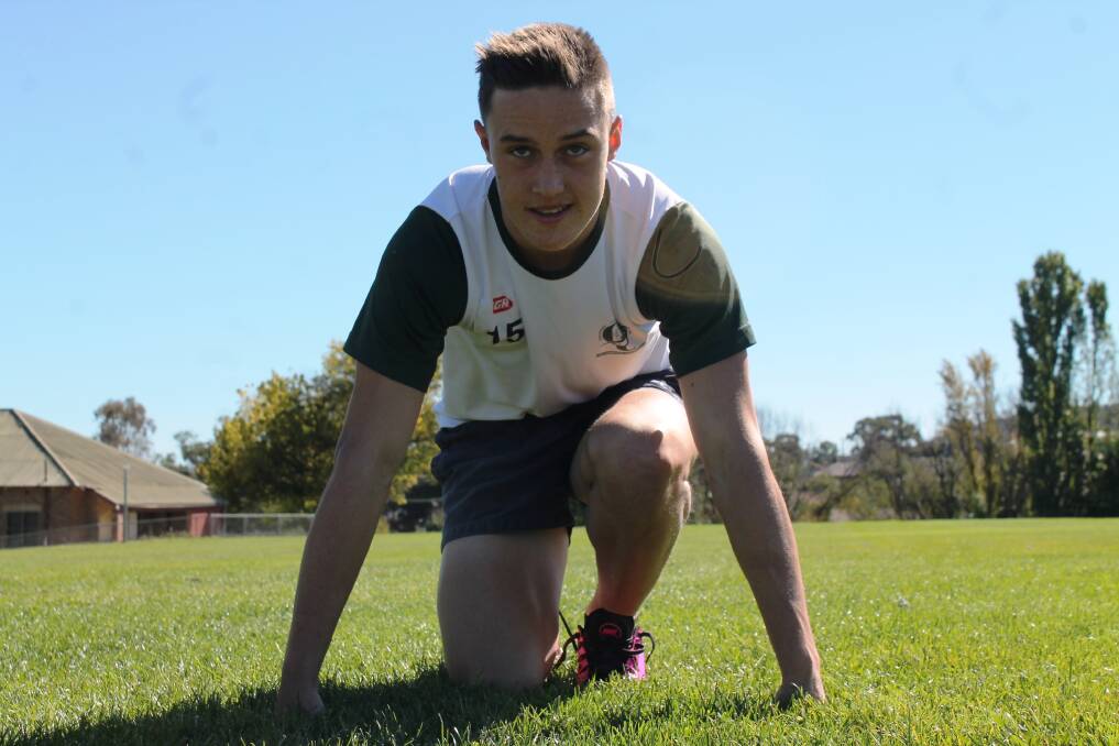 Fifteen-year old Queanbeyan junior athlete Ben Cassie is one of five athletes from the Queanbeyan Little Athletics Centre travelling to Melbourne next week for the national championships. Photo: Joshua Matic