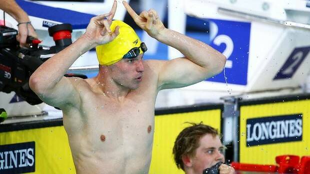 Daniel Fox of Australia celebrates winning the gold medal. Photo: Getty Images

