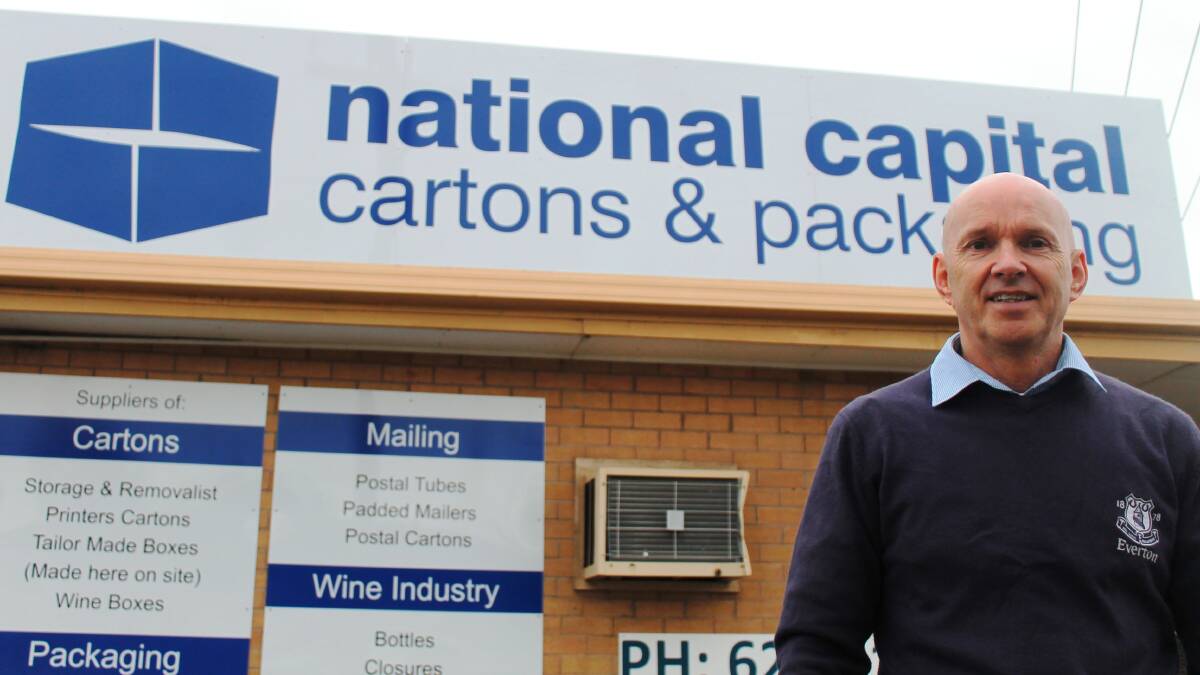 Rob Preston believes his business, located on Yass Road, offers high quality service for all your packaging and printing needs. Photo: Oliver Watson.