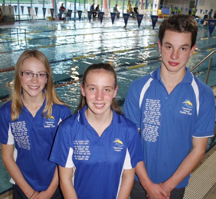Claire Molineux, Alexie Boulton and Andrew Catchpole had recent success at the Australian Age Championships. Photo: Steph Konatar.