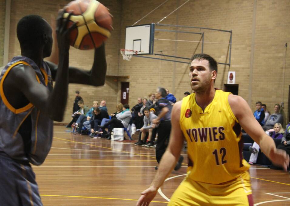 The Yowies Jono Miller in action during their six-point win over the Spartans. Photo: Steph Konatar.