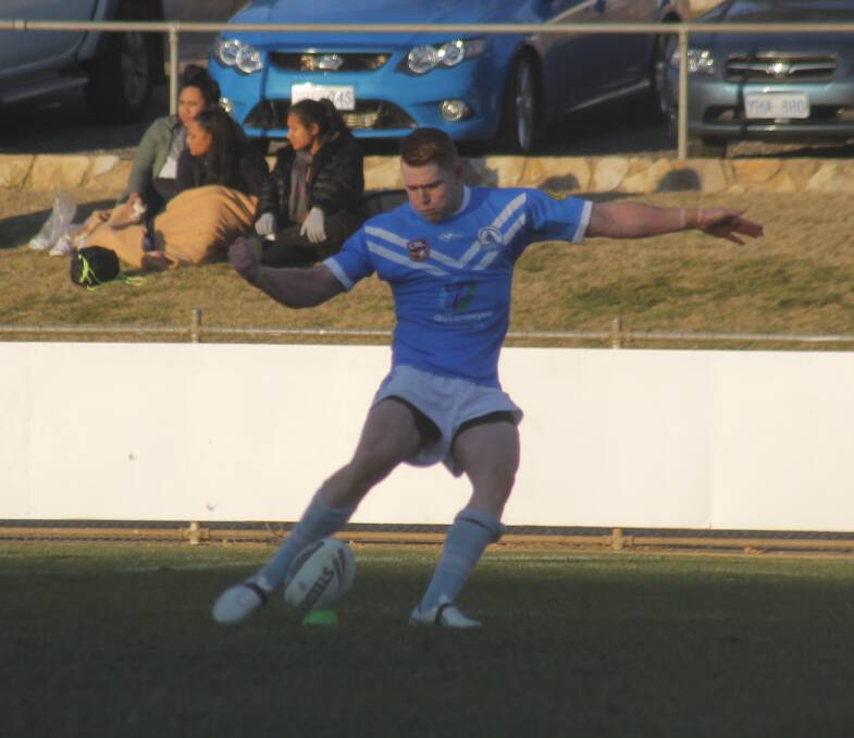 Craig Wilkinson scored three goals for the Blues, picture here earlier in the season. Photo: Steph Konatar.