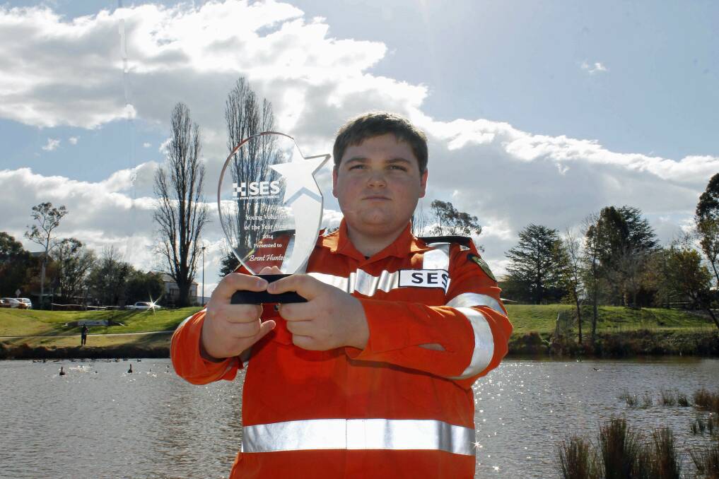 Queanbeyan's Brent Hunter has been awarded the NSW SES Young Volunteer of the Year this week.      PHOTO: David Butler.