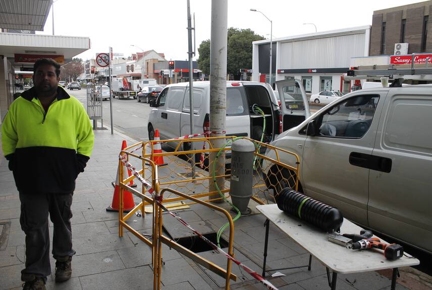 NBN Co contractors install high-speed internet cable under Monaro Street this week.