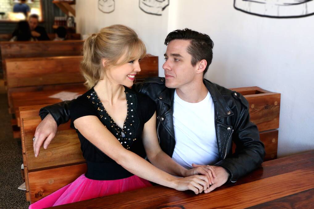 Roseanna Boyd and Marcus Hurley play high school sweethearts Sandy and Danny in the local production of Grease. Photo: supplied.