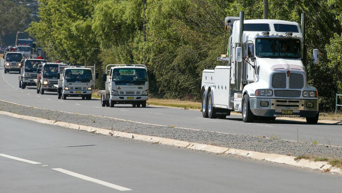 The Cancer Support Group raised $198,000 at the 2014 Convoy for Cancer and is hoping to beat that this year. Photo: Jeffrey Chan, The Canberra Times.