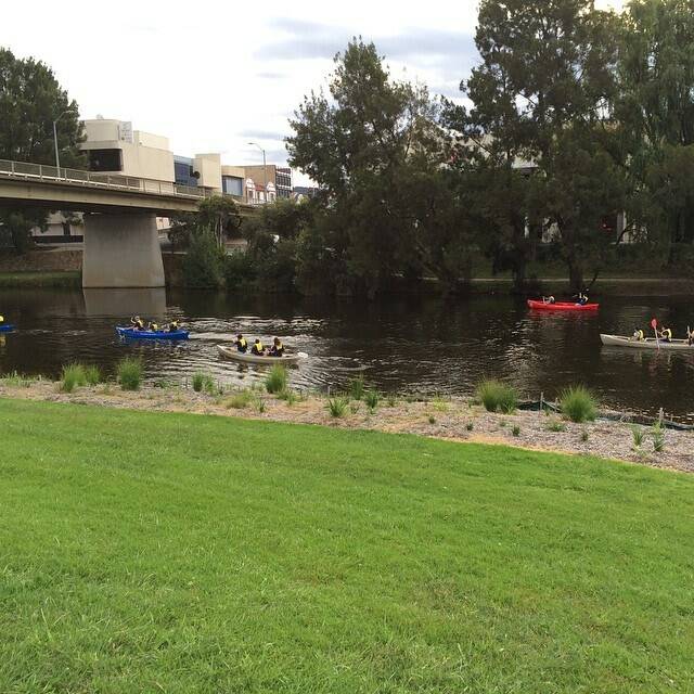 The Queanbeyan Scouts enjoy the serenity of the local river. Photo: @DavidRiddel.