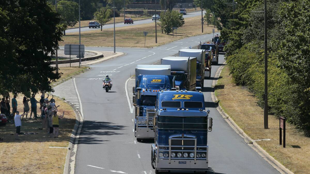 The Cancer Support Group raised $198,000 at the 2014 Convoy for Cancer and is hoping to beat that this year. Photo: Jeffrey Chan, The Canberra Times.