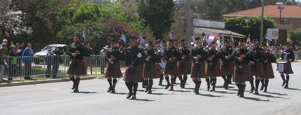 The Queanbeyan Pipes and Drums. Photo: supplied.