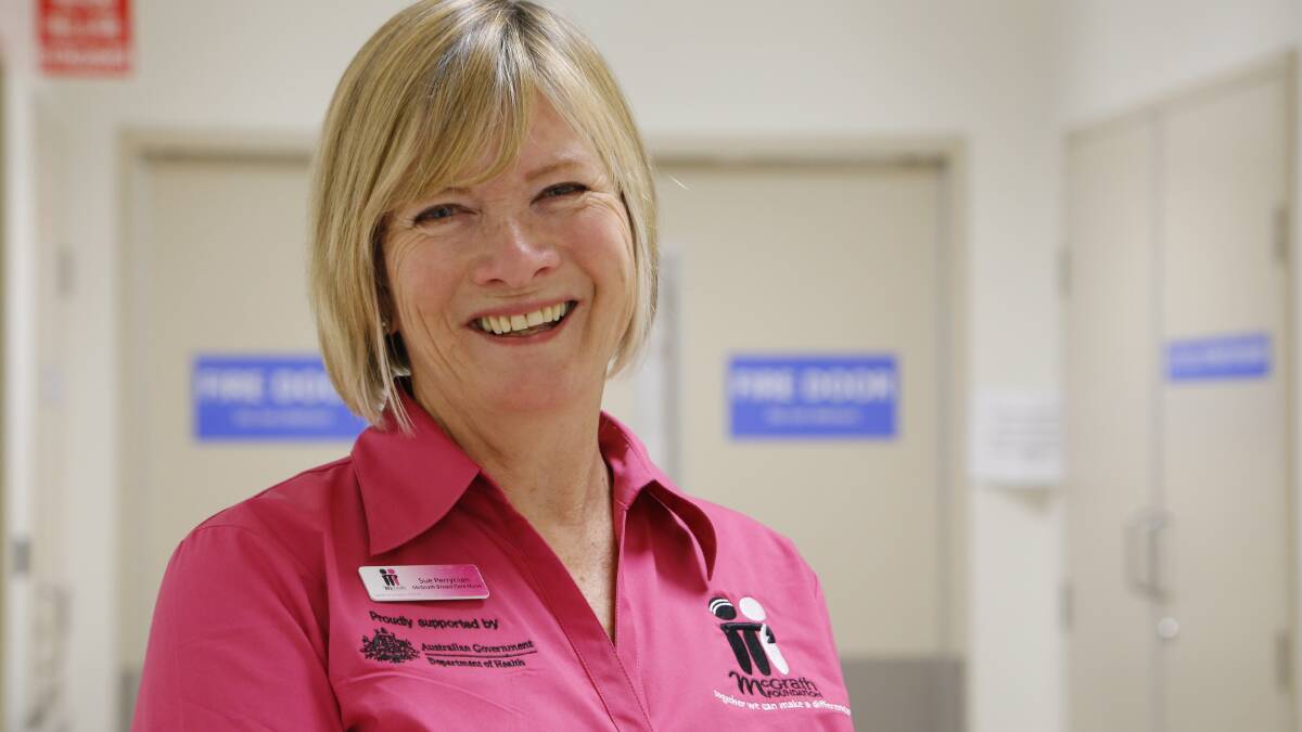 Queanbeyan's very first McGrath Breast Care Nurse Sue Perryman will provide help to women who are disagnosed with the disease and their families. Photo: Kim Pham.
