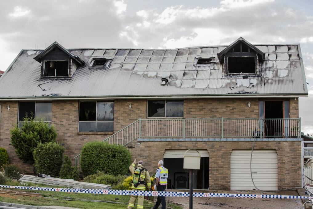 The aftermath of the Kinsella Street fire. Photo: Jamila Toderas, The Canberra Times.