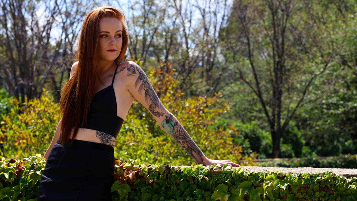 Queanbeyan's Sarah Fryer is a contestant in the 2014 Miss Ink Competition. Photo: Grace Finch Photography.