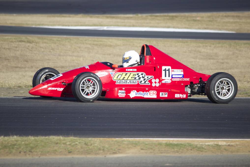 Cameron Hill behind the wheel of his Mygale chassis race car. Photo: Ebony Hill.