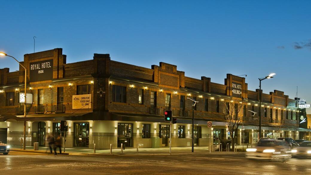 The Royal Hotel has been sold while Riverside Plaza has just been placed on the market.