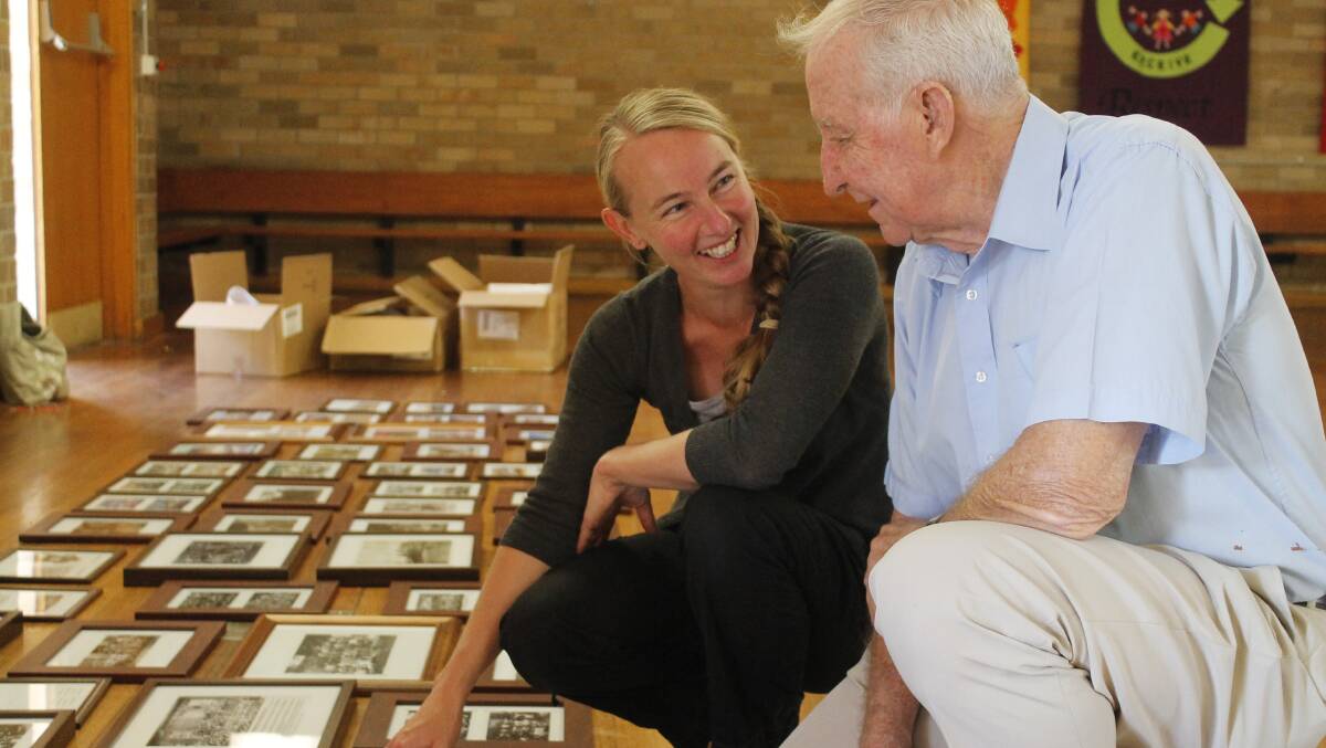 Queanbeyan Public School volunteers Annette Davis and John Cope have been busy organising activities for this weekend's 150th birthday celebrations. Photo: Kim Pham.